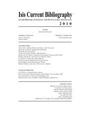 Isis Current Bibliography 2010 - History of Science Society