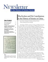 Printer friendly version of Newsletter - History of Science Society