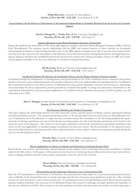 Abstracts of the History of Science Society 2004 Austin Meeting 18 ...