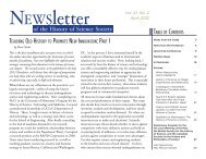 Printer friendly version of Newsletter - History of Science Society