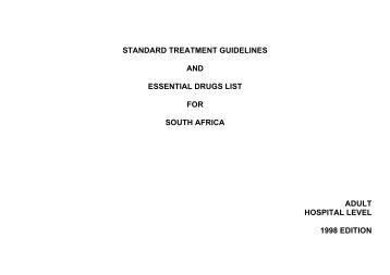 standard treatment guidelines and essential drugs list for south africa