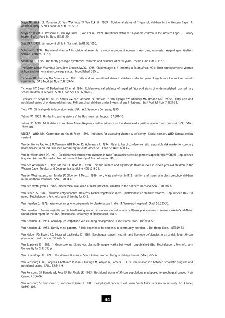 the nutritional status of - Health Systems Trust