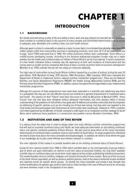 the nutritional status of - Health Systems Trust