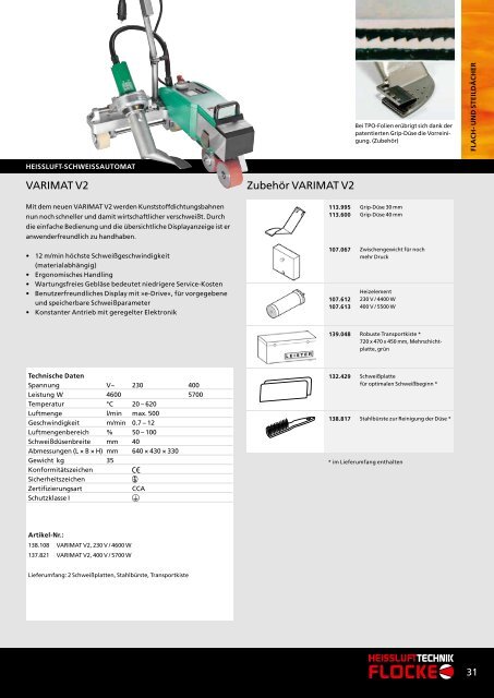 Katalog „Handgeräte 2013“ - HEISSLUFTTECHNIK Flocke GmbH