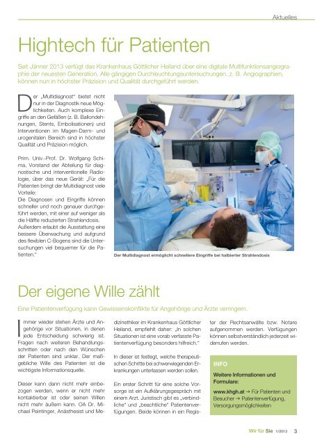 Wir fuer Sie 01 2013.pdf - Krankenhaus Göttlicher Heiland