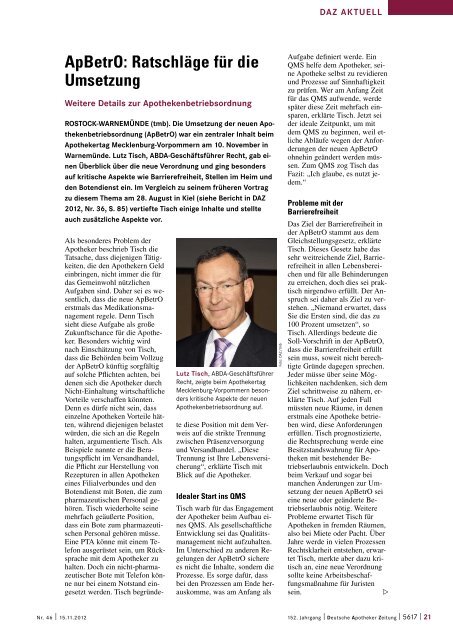 Musterartikel DAZ Nr. 46, 2012 - Lak-rlp.de