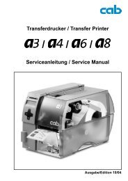 A3 A4 A6 A8 Servicemanual - Cab Produkttechnik GmbH & Co KG