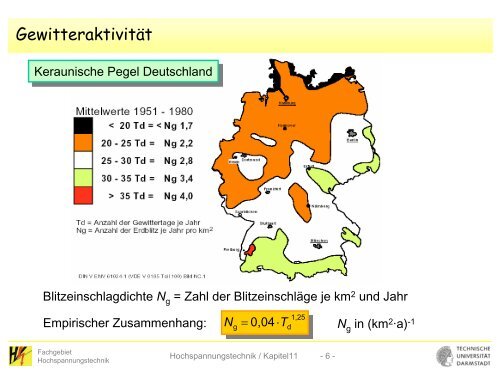 GewitteraktivitÃ¤t - Fachgebiet Hochspannungstechnik