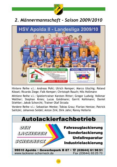 Hallenzeitung - HSV Apolda 1990 eV