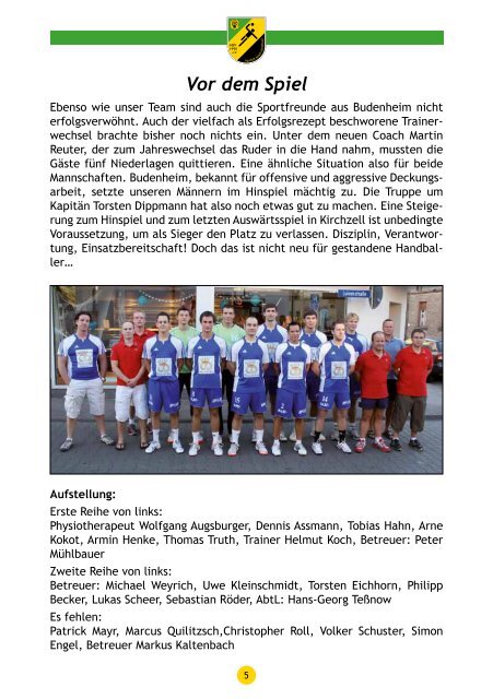 Hallenzeitung - HSV Apolda 1990 eV