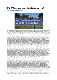 23. Westkurven-Meisterschaft, Supporters News ... - HSV-Fanprojekt