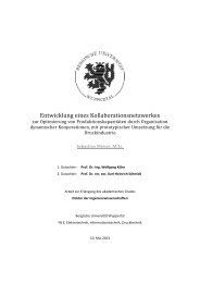 Entwicklung eines Kollaborationsnetzwerkes - Bergische Universität ...