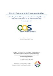 Roboter‐Erkennung für Nutzungsstatistiken - GBV