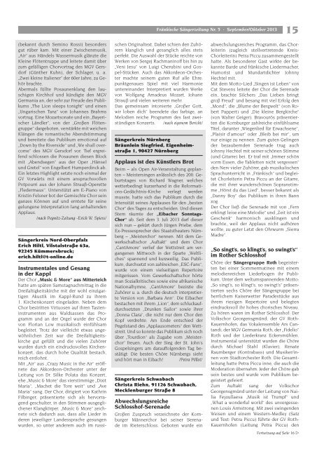 FSZ 5/2013 - Fränkischer Sängerbund