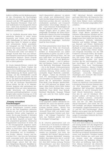 FSZ 5/2013 - Fränkischer Sängerbund