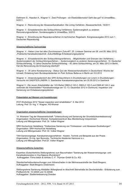 Forschungsbericht der Fakultät für Ingenieurwissenschaften 2010