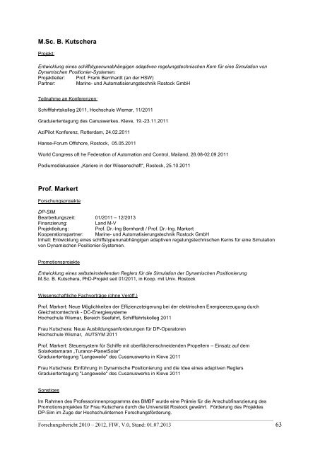 Forschungsbericht der Fakultät für Ingenieurwissenschaften 2010