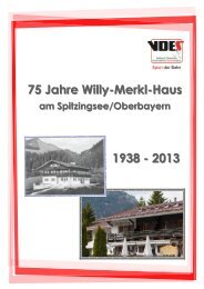 Jubiläumsheft 75 Jahre Willy-Merkl-Haus - VDES - Verband ...