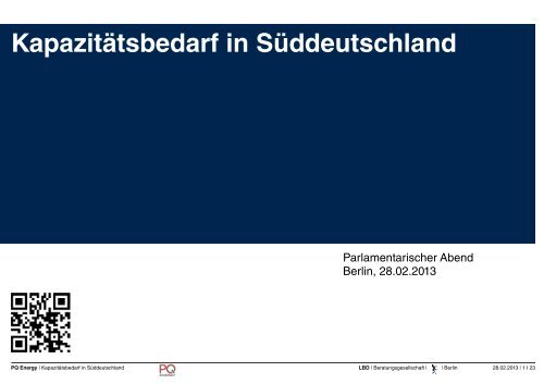 Kapazitätsbedarf in Süddeutschland - LBD-Beratungsgesellschaft ...