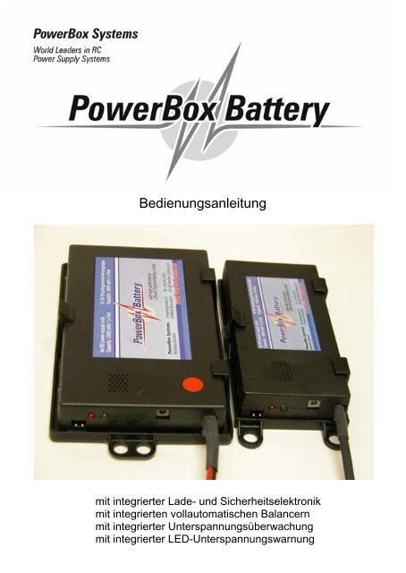 Download Bedienungsanleitung - PowerBox Systems