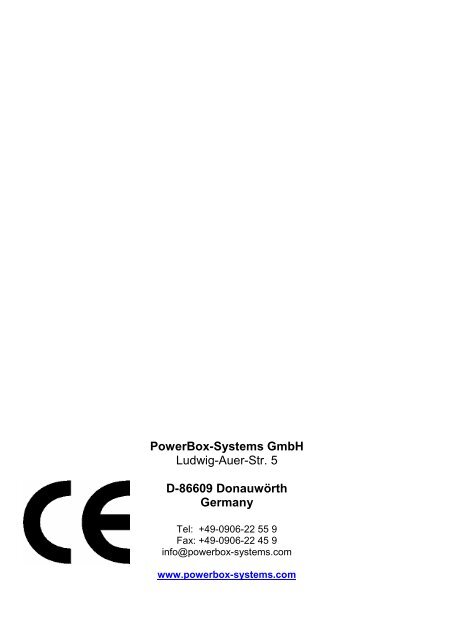 Download Bedienungsanleitung - PowerBox Systems