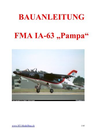 BAUANLEITUNG FMA IA-63 âPampaâ - HT-Modellbau