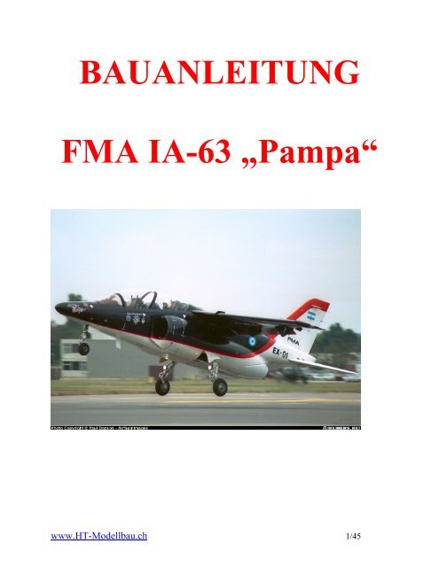 BAUANLEITUNG FMA IA-63 âPampaâ - HT-Modellbau