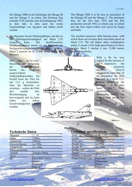 Mirage 2000 (deutsch/englisch) - HT-Modellbau