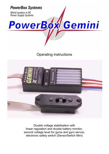 Operating instructions - PowerBox Systems