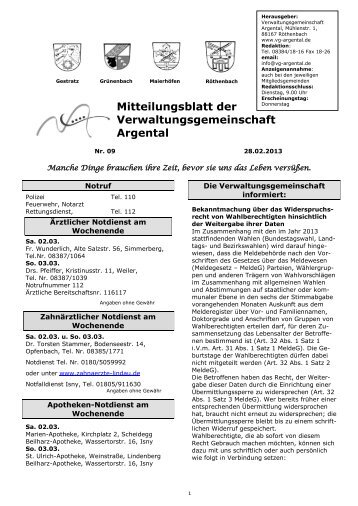 Mitteilungsblatt vom 28.02.2013.pdf - bei der ...