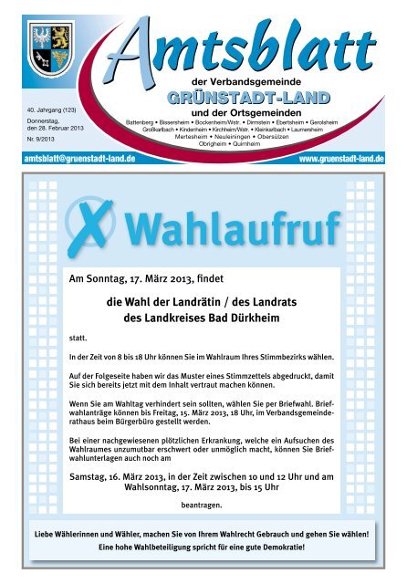 KW 09 Gruenstadt.pdf - Verbandsgemeinde Grünstadt-Land