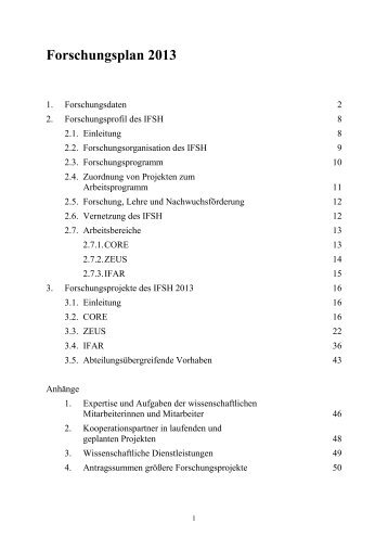 Forschungsplan 2013 final.pdf - IFSH