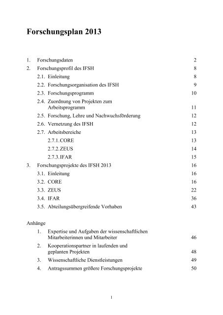 Forschungsplan 2013 final.pdf - IFSH