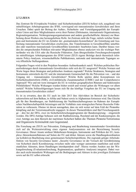 Forschungsplan 2013 final.pdf - IFSH