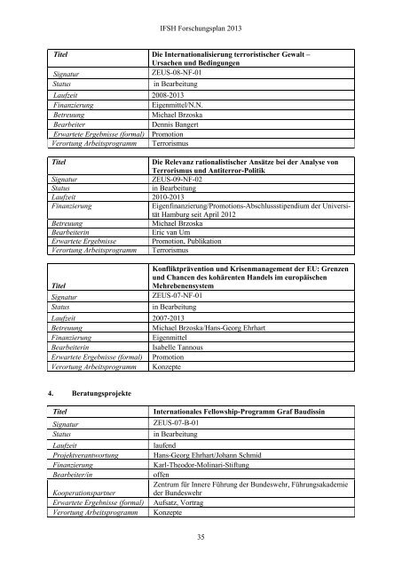 Forschungsplan 2013 final.pdf - IFSH