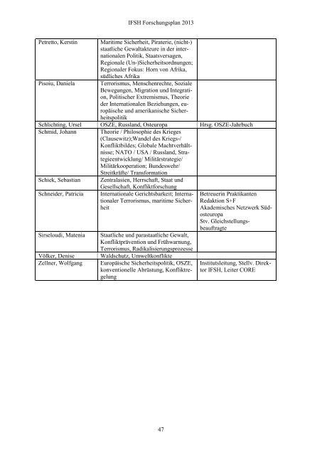 Forschungsplan 2013 final.pdf - IFSH