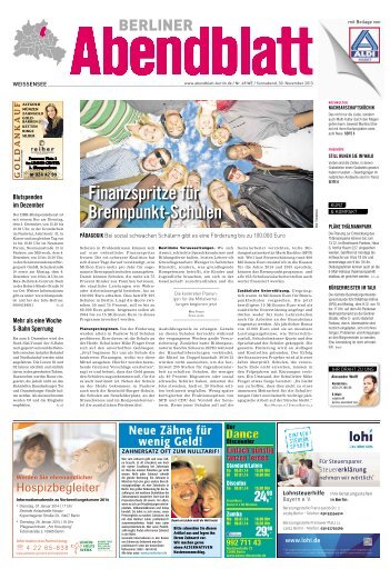 Finanzspritze für Brennpunkt-Schulen - Berliner Abendblatt