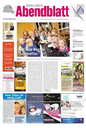 Ausgabe 48/2013 vom 30.11.2013 - Berliner Abendblatt