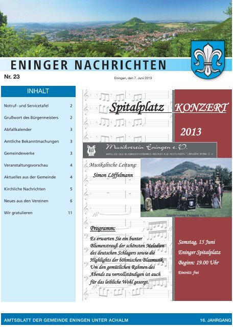 07. Juni 2013 - Gemeinde Eningen unter Achalm