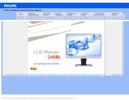 Philips LCD Monitor Electronic User's Manual