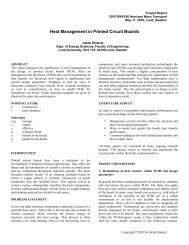 Heat Management in Printed Circuit Boards