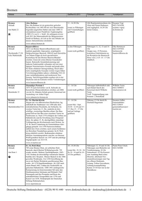 Programm als PDF herunterladen - Tag des offenen Denkmals