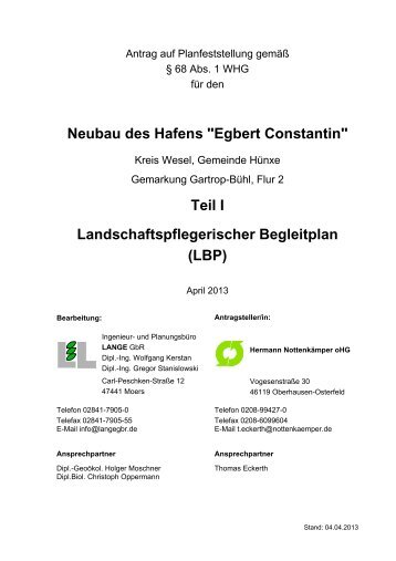 Neubau des Hafens "Egbert Constantin" Teil I ...