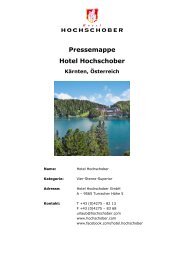 Pressemappe zum Download - Hotel Hochschober