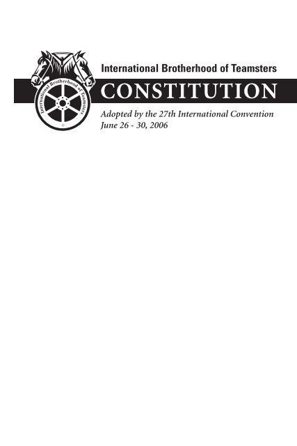 Constitution - Teamsters Local 399