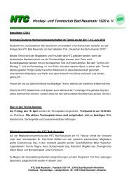 Newsletter 01/2010 - beim HTC Bad Neuenahr