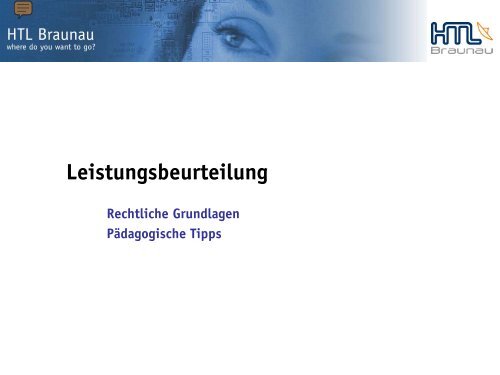 Vortrag Leistungsbeurteilung.pdf - HTL Braunau