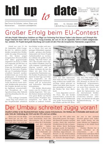 Großer Erfolg beim EU-Contest - HTL Braunau