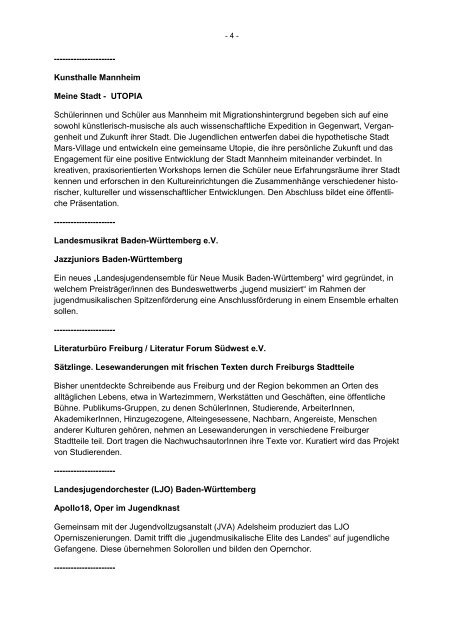 Kurzzusammenfassung Kulturelle Bildung - Ministerium für ...