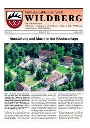 Ausstellung und Musik in der Klosteranlage - Wildberg